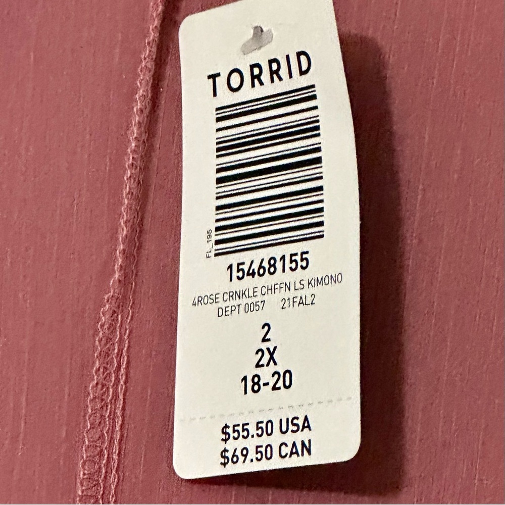 Torrid Blush Kimono